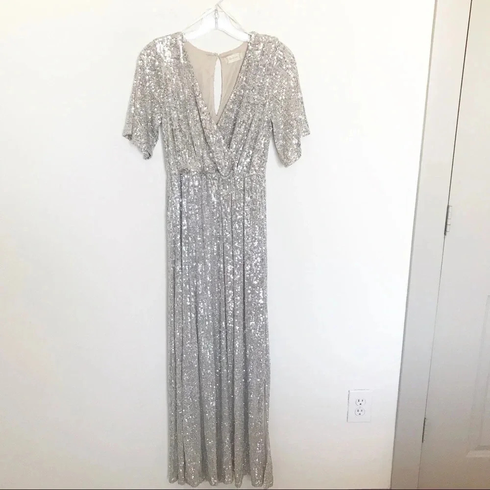 Altar’d State Sequin long cap‎ sleeve dress small